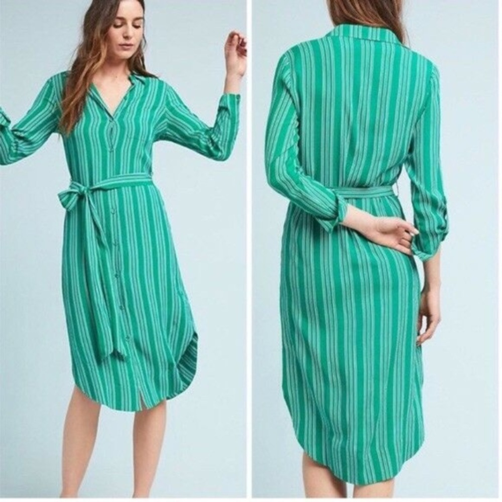 Anthropologie Maeve Martina Striped Dress